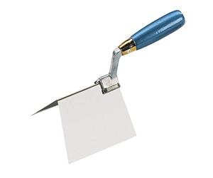 KNAUF - Espátula de Esquina Exterior - Hoja de Acero Inoxidable y Mango de Madera - Paleta de Albañil Profesional para Esquinas Exteriores 90°