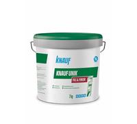 KNAUF - Pasta de Juntas y Acabados Fill & Finish Color Blanco 7 kg - Para Paredes y Techos - Cremosa y Flexible - Fácil Lijado - Acabado Liso y Fino - Lista para Usar - Gran Adherencia