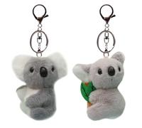 KNBMCAV 2Pcs Peluche Koala Llavero, Llavero Lindo Dibujos Animados, Llaveros de Felpa de Animal, para Niño Decoración Bolsa Mochilas Colgante (10cm)
