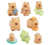 KNBMCAV 8Pcs Capibara Figure, Capibara Figures Model, Mini Capibara Figura, Animal Figures Model, para Niños Fiestas de Cumpleaños