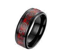 KnBoB - Alianzas para boda, 8 mm, engranaje mecánico de plata, anillo de compromiso para hombre, de acero inoxidable