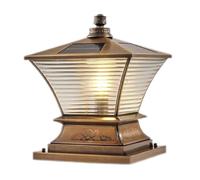 KNBVFHG Farola Solar Moderna Para Exteriores, Estilo Europeo, Tradicional, E27, Resistente Al Agua, Clásica, Para Jardín, Terraza, Iluminación Decorativa