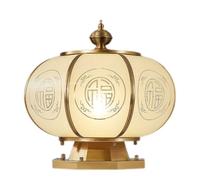 KNBVFHG Lámpara De Columna Moderna Totalmente De Cobre Con Pantalla De Vidrio Impermeable China Para Exteriores, Hogar, Villa, Lámpara De Poste E26/E27, Lámpara De Pilar Vintage Para Montaje En Pilar