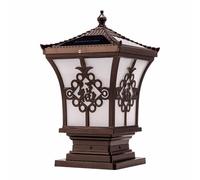 KNBVFHG Lámpara De Columna Para Patio Exterior Con Energía Solar Lámpara De Poste Para Portón Exterior Impermeable Luces De Pilar Súper Brillantes Para El Hogar Luminaria De Paisajismo Antigua