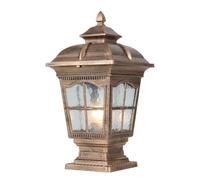 KNBVFHG Lámpara De Pilar De Pasillo De Patio Vintage Lámpara De Poste De Cubierta Vintage Accesorios De Lámpara De Farol Cableados Duros E Impermeables Pantalla De Farol De Vidrio De Aluminio
