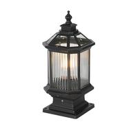 KNBVFHG Lámpara De Pilar Vintage Para Patio, Pasillo Y Césped Lámpara De Columna De Mesa Impermeable Lámpara De Tapa De Poste Vintage Para Terraza Lámpara De Poste Exterior Impermeable IP54