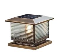 KNBVFHG Lámpara De Poste Exterior Impermeable IP54 Lámpara De Columna Solar Moderna Vintage Luz De Pilar Decorativa Para Valla De Patio Luminaria Doméstica De Energía Vintage Para Poste De Jardín