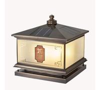 KNBVFHG Lámpara De Poste Exterior Para El Hogar (paquete De 1) Luces Solares De Columna De Energía Vintage Luces Impermeables Para Faroles Accesorios Solares De Cobre Para Patio Con Encendido/apagado