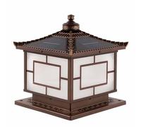 KNBVFHG Lámpara Solar Cuadrada Única Para Pilar 1 Unidad, Impermeable IP54, Para Poste Modernas Luces De Columna Para Entrada De Patio Exterior Luminaria De Paisajismo Antigua Para Porche, Patio