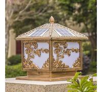 KNBVFHG Lámpara Solar Para Patio Y Jardín De Villa 1 Unidad De Lámpara De Poste Impermeable IP54 Aparato De Iluminación Exterior Vintage Para Postes Modernas Lámparas De Pilar Acrílicas Para Patio