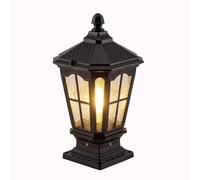 KNBVFHG Lámparas De Columna De Mesa Impermeables Lámparas Europeas Con Tapa De Pilar De Cristal Luminaria De Paisaje Antigua Lámpara De Tapa De Poste Vintage Para Poste De Terraza Para Jardín, Patio