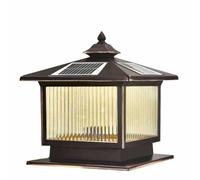 KNBVFHG Lámparas Europeas Con Pantalla De Cristal Para Pilar Lámpara De Poste Vintage Para Terraza Luces Modernas Para Entrada De Jardín Y Exteriores Con Base De Montaje Para Iluminación De Jardín