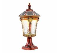KNBVFHG Lámparas Solares Para Pilar (paquete De 1) Lámparas Stigma De Aluminio Fundido A Presión Para Exteriores Luminaria Tradicional Impermeable Para Poste De Jardín Con Base De Montaje