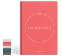 KNDRD One Simple Thing: A Wellness Journal for Women - Daily Self Care, Check-in, Gratitude & Wellness Indications for Mental Health and Personal Growth A5-3 months (Guayaba - Premium Linen)