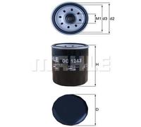 KNECHT Filtro De Aceite OC 1243 Compatible Para Isuzu D-Max II 2.5 CRDi 4x4