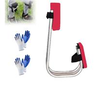 Knee Seat for Gardening, Kneeling Device for Gardening, Farm Work, Ankle Support, Durable Thick Kneeling Pad & Galvanized Steel, Strap on Kneeler Device for Garden (Red*1)