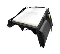 Kneeboard Piloto - 1 x Kneeboard Piloto de aviación, pizarra para rodillas con 7 ranuras con correa para las piernas, portalápices incluido, para estudiantes que escriben bloc de notas para documentos