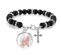 Kneel Hot Hair Woman Gal Art Deco - Pulsera de cuentas para hombres y mujeres