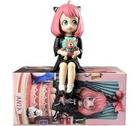 Kneeling Anya Forger, Sitting Anya Action Figures, Cartoon Cosplay PVC Anime Statues Model Collection Car Desktop Decoration Gift 4.3" (A)