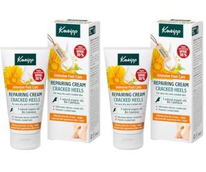 Kneipp Crema Talones Agrietados; Repara y Previene Grietas en los Talones; Regenera; Calma y Refresca; Aceites Naturales y Orgánicos; Urea; Pantenol; Olor a Naranja; 50ml (Paquete de 2)