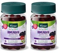 Kneipp Gummies Niños Inmunidad, Vitaminas D y C, Zinc, Saúco, Equinácea y Própolis, Sistema Inmunitario, Defensas, Sabor Frambuesa, 30 Gominolas (Paquete de 2)