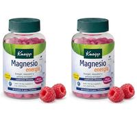 Kneipp Magnesio energía Gummies; Músculos, Sistema Nervioso; Citrato de Magnesio; Vitamina B12; Vegano; Sabor Frambuesa; 60 unidades (Paquete de 2)