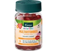 Kneipp Naturkind Multivitaminas Niños – Energía y sistema inmunitario – Fresa 30 gominolas