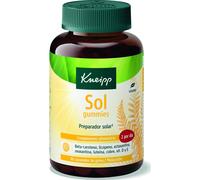 Kneipp Preparador solar en gomitas Vitamina E, Cobre y Carotenoides Melocotón 60 uds