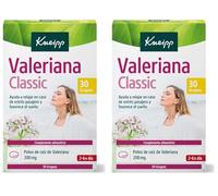 Kneipp, Valeriana Classic, Tranquilizante Natural para Dormir, Pastillas de Valeriana, Efecto Relajante, Alivian el Estrés y Favorecen el Sueño, 30 Grageas (200 mg) (Paquete de 2)