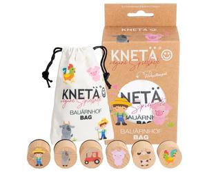 KNETÄ Juego de sellos de madera *BauÄRNHOF* Idea de regalo para niños I Herramientas para amasar I Accesorios de plastilina