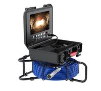 Kngiybo DVR Camara Inspeccion Tuberias con 12 Leds, 9" Cámara De Inspección Tuberías con 16GB, 1080P Camara Endoscopica IP68(Size:20 M/65 FT)