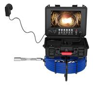Kngiybo DVR Camara Inspeccion Tuberias con 16GB, 9" Cámara De Inspección Tuberías con 12 Leds, 1080P Camara Endoscopica IP68(Size:50 M/164 FT)