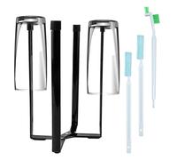 KNGNGK Secador de Botellas Escurridor, escurridor de Botellas y Soporte de Cocina Multiusos Apto para 4 Tazas, Estante para secar biberones Vertical con Varilla y Cepillo Limpia