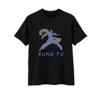 KNHBtuhv2 KJKJ Chinese Nezha,Chinese Kung Fu Printed T-Shirt Black XXL