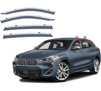 KNHCX Coche Deflectores Viento para BMW X2 F39 2018-2024,Acrílico Deflector Lluvia Deflectores Aire Doble Cabina Deflector Aire Humo Duraderos y Robustos Accesorios para Coche