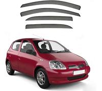 KNHCX Coche Deflectores Viento para Toyota Yaris R 1999-2004,Acrílico Deflector Lluvia Deflectores Aire Doble Cabina Deflector Aire Humo Duraderos y Robustos Accesorios para Coche