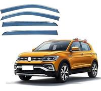 KNHCX Coche Deflectores Viento para VW T-Cross 2019-2023,Acrílico Deflector Lluvia Deflectores Aire Doble Cabina Deflector Aire Humo Duraderos y Robustos Accesorios para Coche