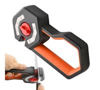 Knife Sharpener - Adjustable Angle Cutter Tool, 6-Stage Manual Scissor Grinder | Non-Slip Handle Kitchen Repair Use, Orange Black, 21x8.5x4.5cm