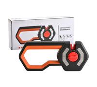 Knife Sharpener Tool, Manual Stage Cutter, Scissor Sharpening System, Non Slip Ergonomic Handle, Edge Restorer Feature for Beginners, Kitchen, Home, Cooking Space, Chef Area, 8.27x3.35x1.77 Inches