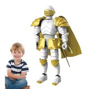 Knight Action Figures Movable, Knight Action Figure,Figura de acción 3D Colección de Knight impresa | Exquisita estatua medieval, figura coleccionable multifuncional para amantes, amigos