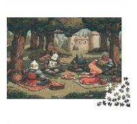 Knight and Princess Having A Picnic in The Park 1000pcs (75x50cm) Rompecabezas para Adultos - Juguete De Bricolaje