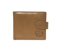 Knight Cartera de piel beige con diseño de elefante grabado con láser, beige, talla única, Minimalista