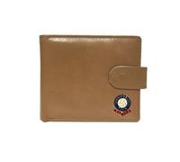 Knight Cartera de piel beige con diseño de fútbol Shrewsbury, beige