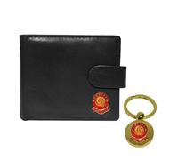 Knight Cartera y llavero de piel negra de fútbol Aberdeen, Black, Clásico