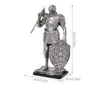 Knight Craft Statue - Resin Tabletop Decor for Interior Styling | Artistic Medieval with Figure Model, Compact Shelf Accent, Unique Home Decoration for Bedroom Bathroom Porch Cabinet Space