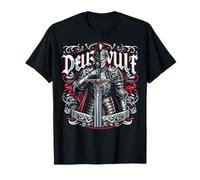 Knight Deus Vult Crusader Templar Knights Espada Camiseta