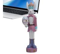 Knight Easter Bunny Resin Ornament - Whimsical Holiday Decor | Hand-Painted Egg Būnny Figurine For Tabletop Display | For Home Mantel Shelf Easter Collection, Medieval Design Collectible Gift