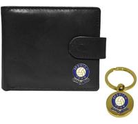 Knight Ipswich - Cartera y llavero de piel negra con diseño de fútbol, Black