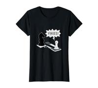Knight L Shape Move Peón Yikes Camiseta gráfica económica, Mujer, Negro, S