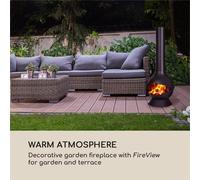 Knight on Fire Chimenea de jardín Acero inoxidable Negro Blumfeldt